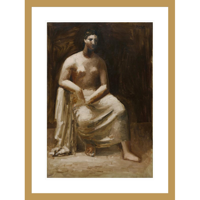 «Femme dans un fauteuil» par Pablo Picasso, impression giclée encadrée, H 29,5 po x l 22,13 po