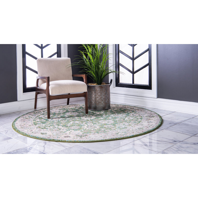Kalf Abstract Indoor Rug, Round 6'1"