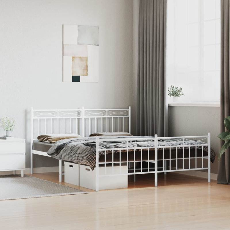 Abygaile Bed Frame, Kingsize (5'), White