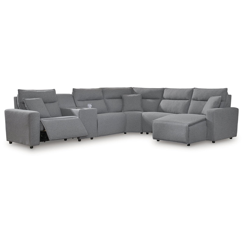 Depew 6-Piece Power Reclining Sectional With Chaise, Left Hand Facing