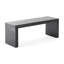 Banc 46,8 po en bois noir pour la salle à manger, la décoration, le cadre, un banc long à installation rapide et polyvalent, à assembler