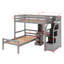 Lit mezzanine simple avec bureau, tablettes et tiroirs-1967148461