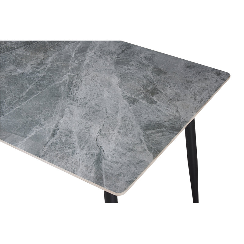 Darees Stone Top Metal Base Dining Table, 75cm H x 70cm W x 140cm D