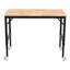 Établi robuste Garage 48 po, ajustable, fiable, bois d'hévéa, roues en métal, capacité de 2000 lb, établi ergonomique utile de 48 po, base, plateau de table en bois, référence