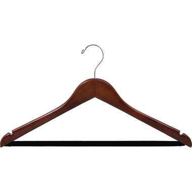 17 Wood Non Slip Top Hanger Rebrilliant