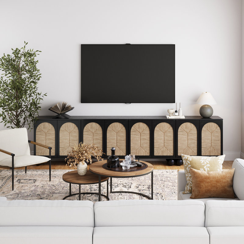 Ensemble de meuble de rangement ou meuble télé Seagrass, Noir