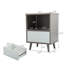 Creline 1 - Drawer Nightstand in Grey/White