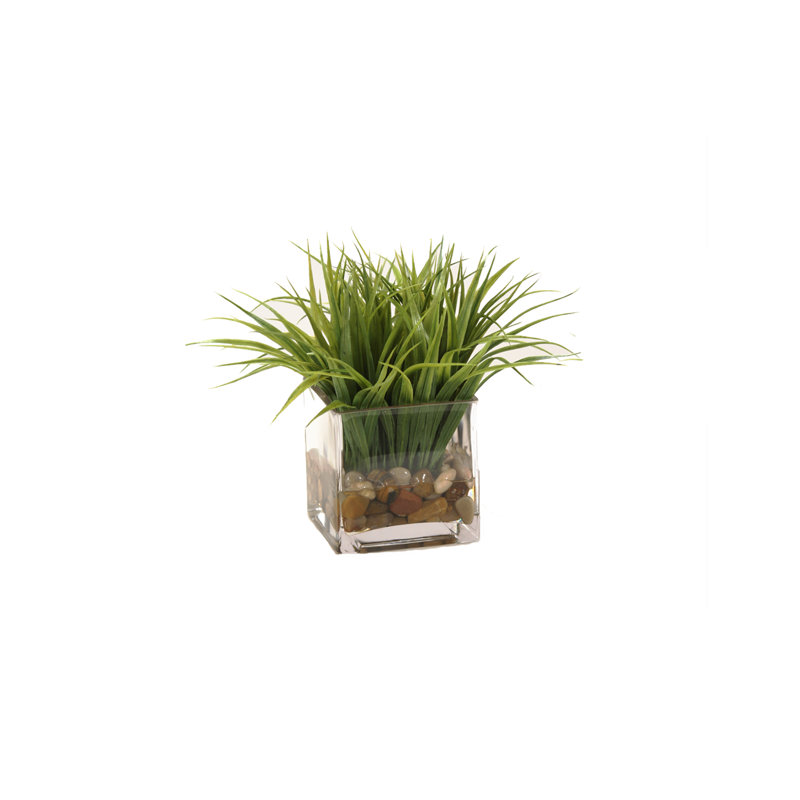 Herbe d'oignon artificielle 8 "dans un vase