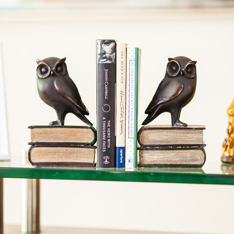 Cranon Resin Non-Skid Owl Bookends