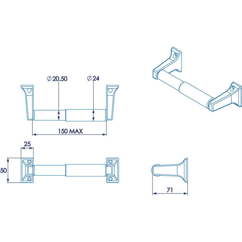 Sutton Wall Mounted Toilet Paper Holder