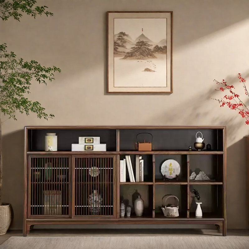 Black Walnut Wood Solid Wood High-End Sideboard
