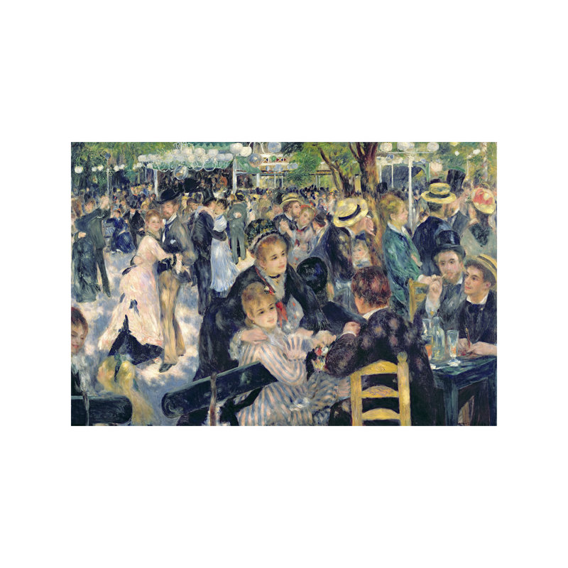 Ball At The Moulin De La Galette, 1876 by Pierre-Auguste Renoir - Painting on Canvas, 101.6 cm H x 66.04 cm W x 1.91 cm D