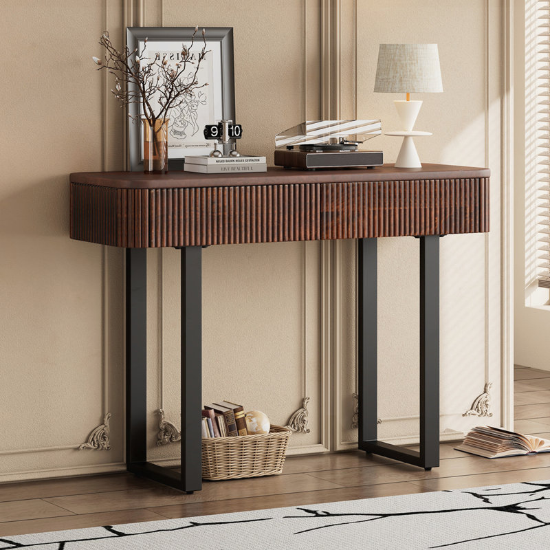 Console avec rangement, Brun