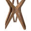 Table d'appoint ronde de 23,25 po de hauteur avec pieds en bois massif-627913966