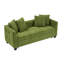 Canapé en flanelle verte pliable à double usage de 77,9 pouces à trois places pouvant être retiré et transformé en lit, pouvant être utilisé dans les chambres et les salons.-1367770591