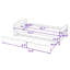 Lit plateforme simple en bois avec lit gigogne simple, tête et pied de lit-721173609