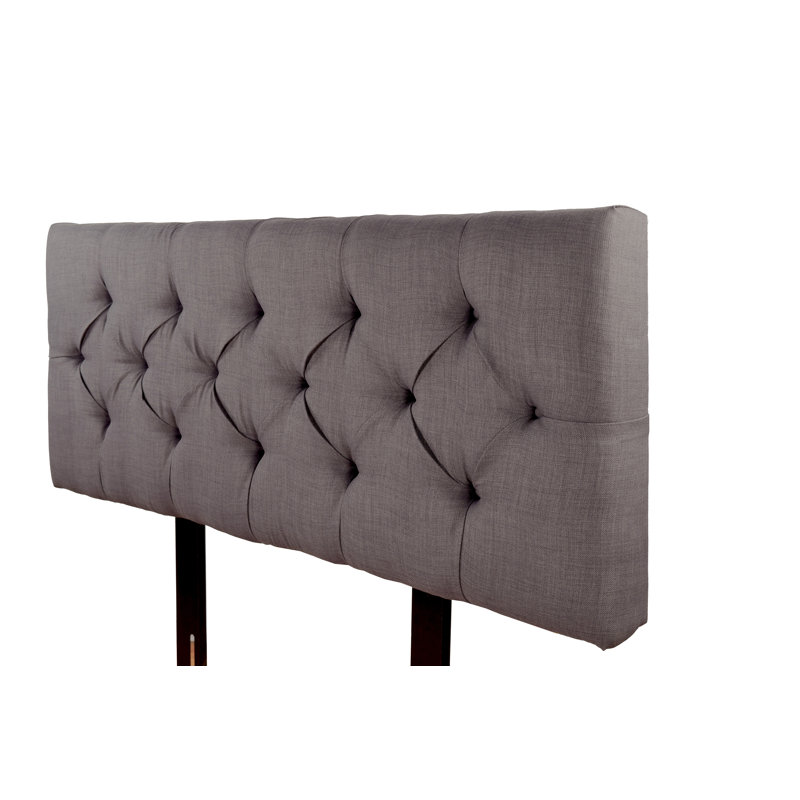 Lerman Upholstered Headboard, Full, Gray / Red Tint