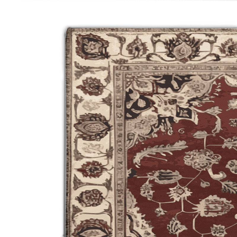 Tapis d'intérieur et d'extérieur noir Persian, Rectangulaire 2 pi x 3 pi