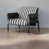 Black/Beige Linen Blend