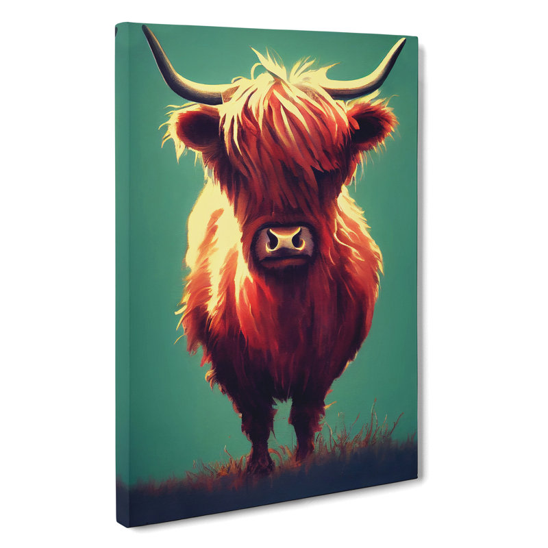 XC1022-1711X Cool Highland Cow - Wrapped Canvas Print, 50cm H x 35cm W x 3cm D