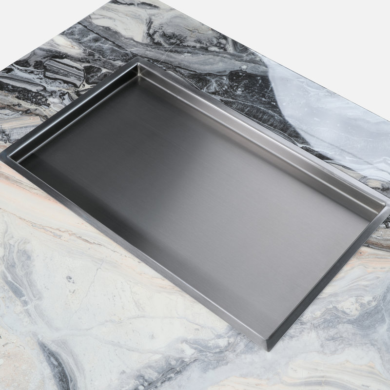 Stylish Marble Coffee Table With Sunken Storage Tray