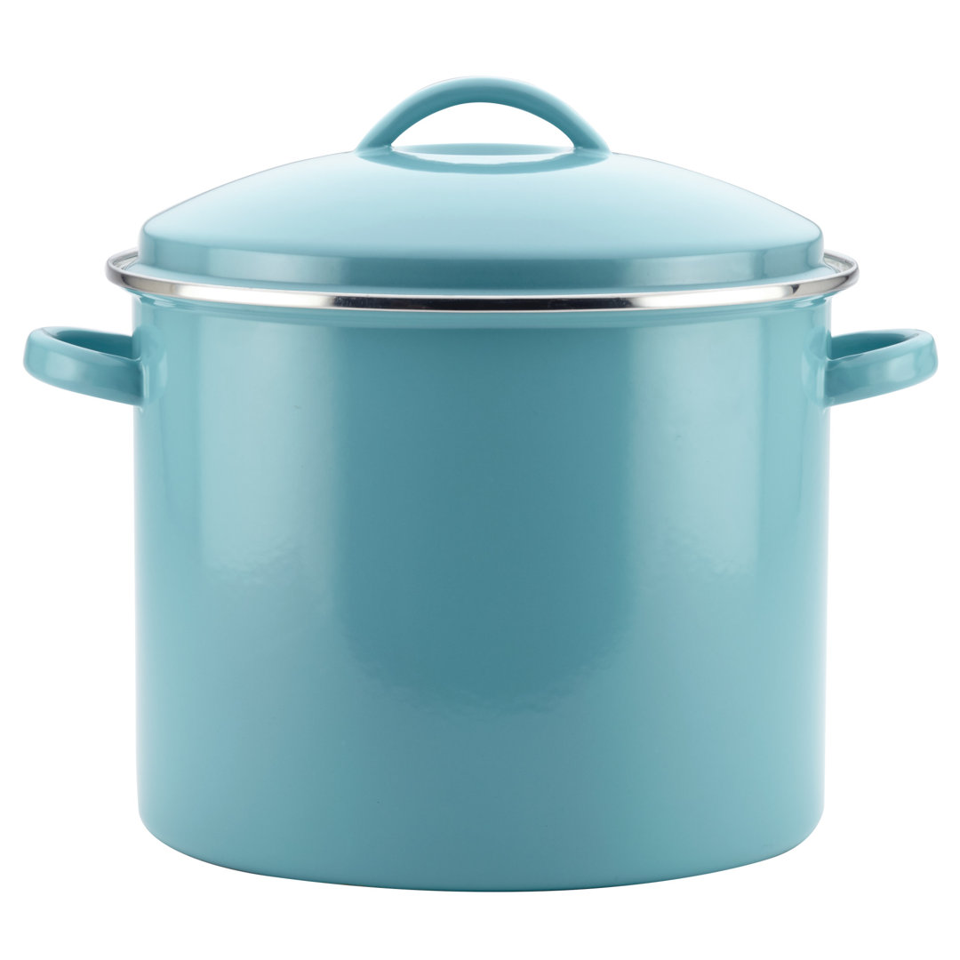 Farberware Enamel-on-Steel Large Stockpot with Lid, 16-Quart Farberware