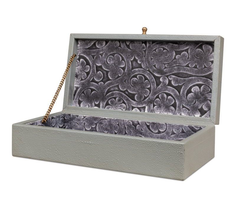 Gatsburg Handmade Decorative Box, Light Gray