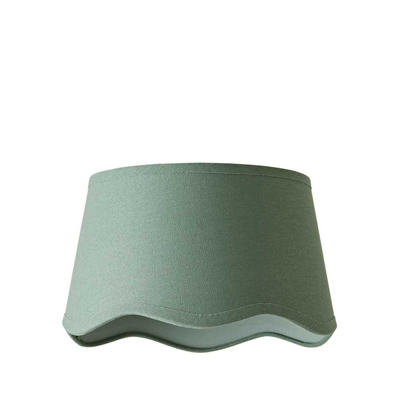 Alazar Linen Blend Empire Lamp Shade ( Slip-On ), 15cm H x 25cm W x 25cm D, Green