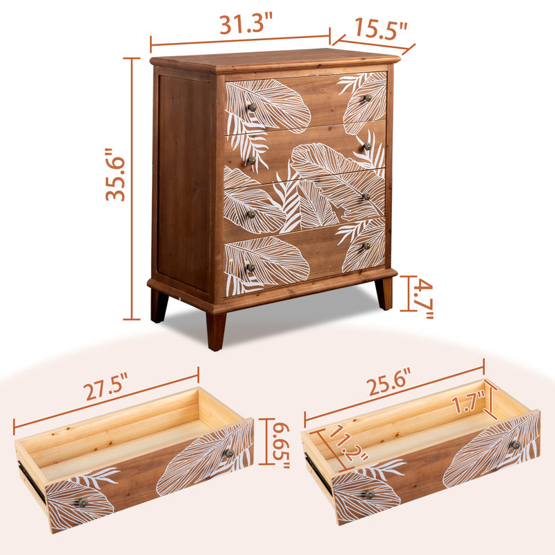 Commode en bois massif