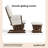 Hoop Glider and Ottoman - Hazelnut and Ivory Boucle-350106383-350106384