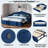 Upholstered Daybed With Adjustable Height Pop Up Trundle, Charging Port And 2 Side Pockets