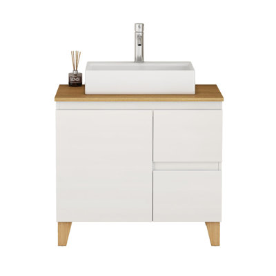 Meuble-lavabo autoportant avec lavabo