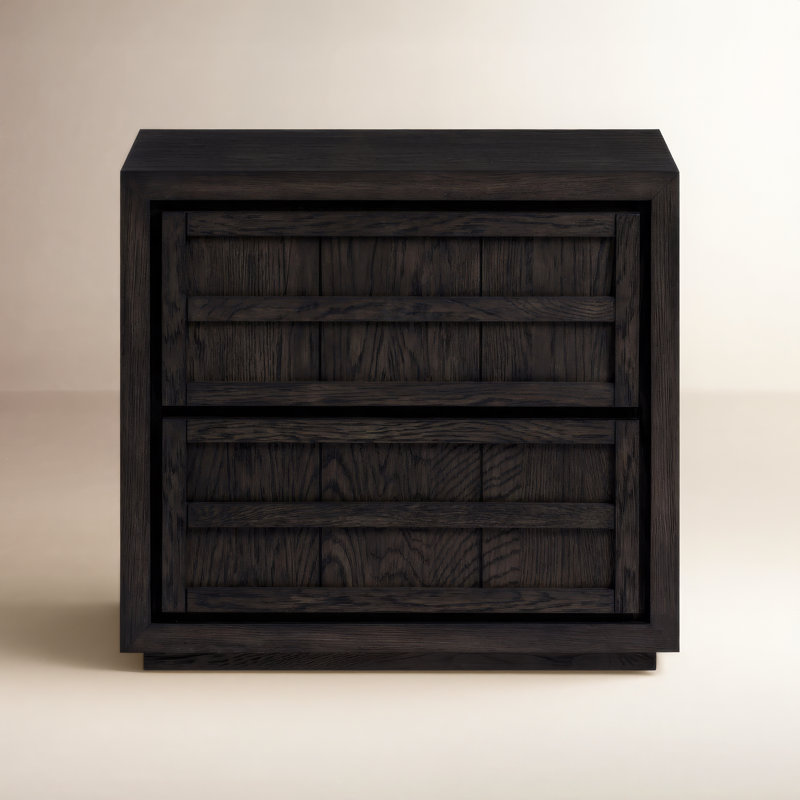 Scotty 27.6'' W Solid Wood Nightstand, Charcoal