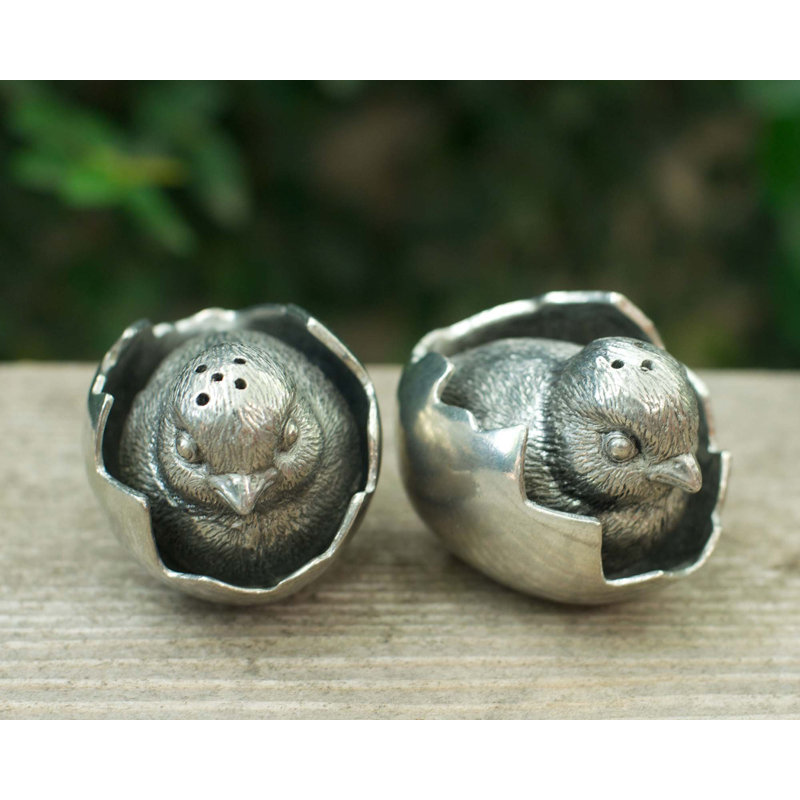 Ensemble salière et poivrière Garden Friends Pewter