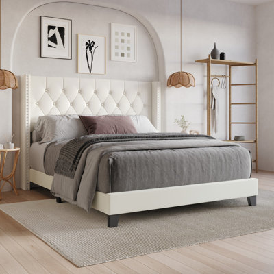 Beckville Upholstered Panel Bed with Headboard Lighting