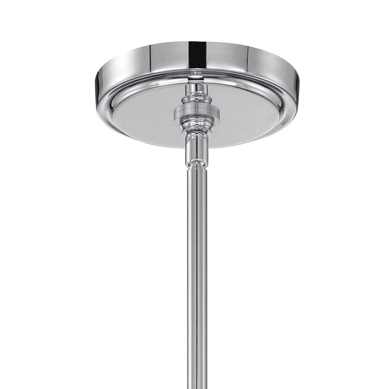 Arras 9-Light Chandelier, Milk White, Polished Chrome, 14.25" H x 22" W x 22" D