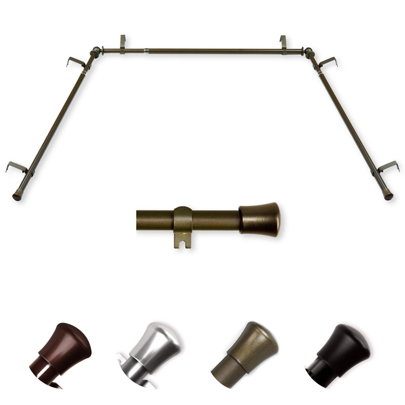 Tringle à rideaux simple Leavy Bay, Antique Brass