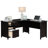 L-Shaped Desk, Black Finish-546411860