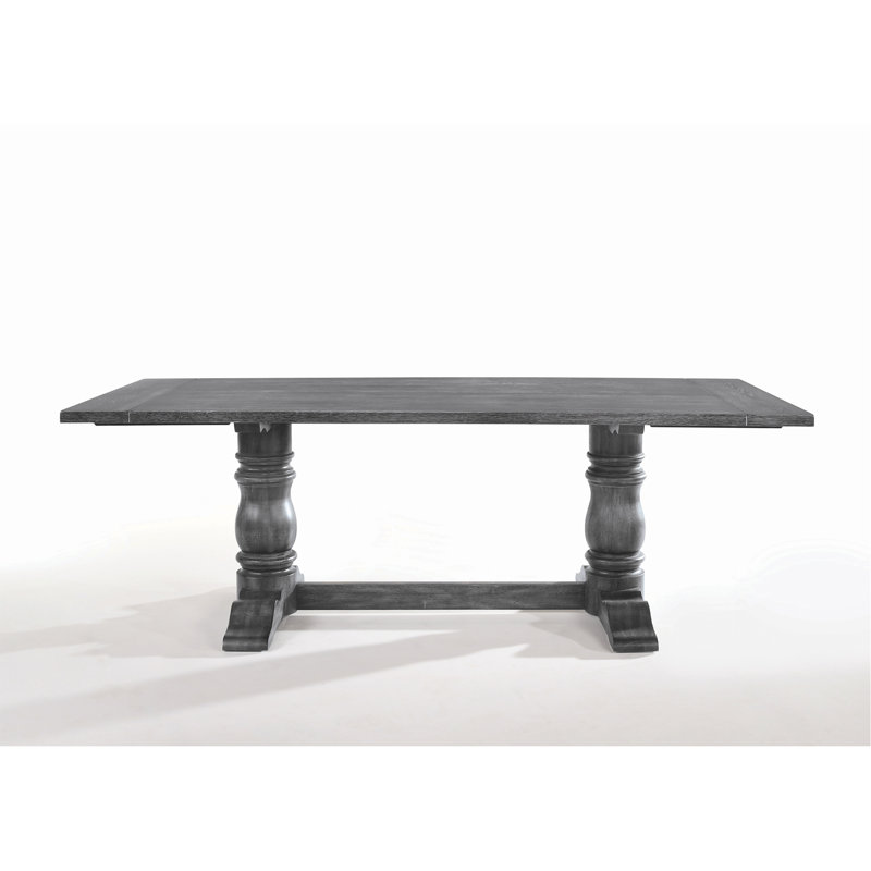 Weathered Grey Finish Dining Table