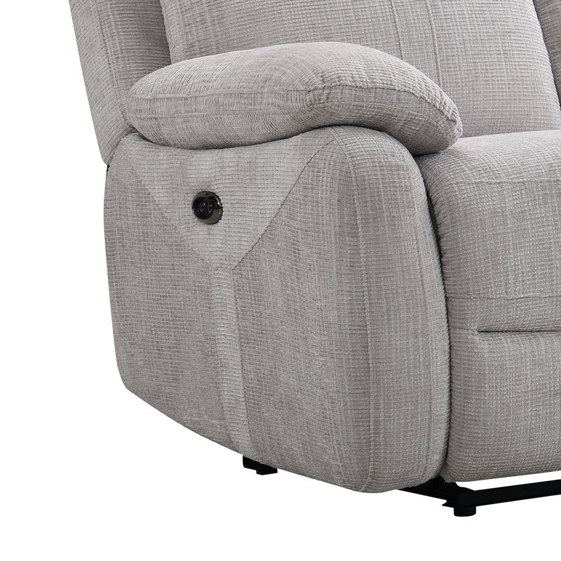Bikash 2 Seater Electric Reclining Loveseat, Grey