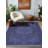 Nouvelle Collection Digital Print Cotton-Polyester Navy Blue Oriental Rug-1810491663