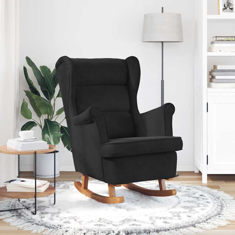 Chaise berçante Jalik, Noir