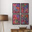 «Vivid Stems I», ensemble de 4 reproductions sur toiles encadrées-500940439-500940432