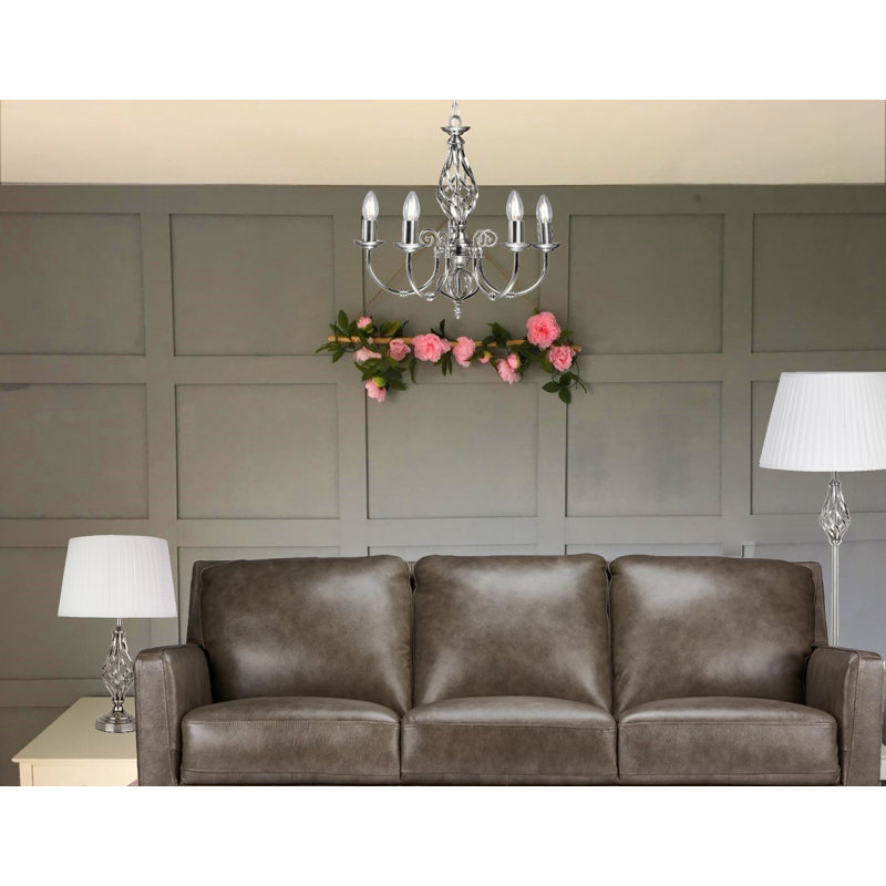 Backus 165cm Traditional Floor Lamp, Silver