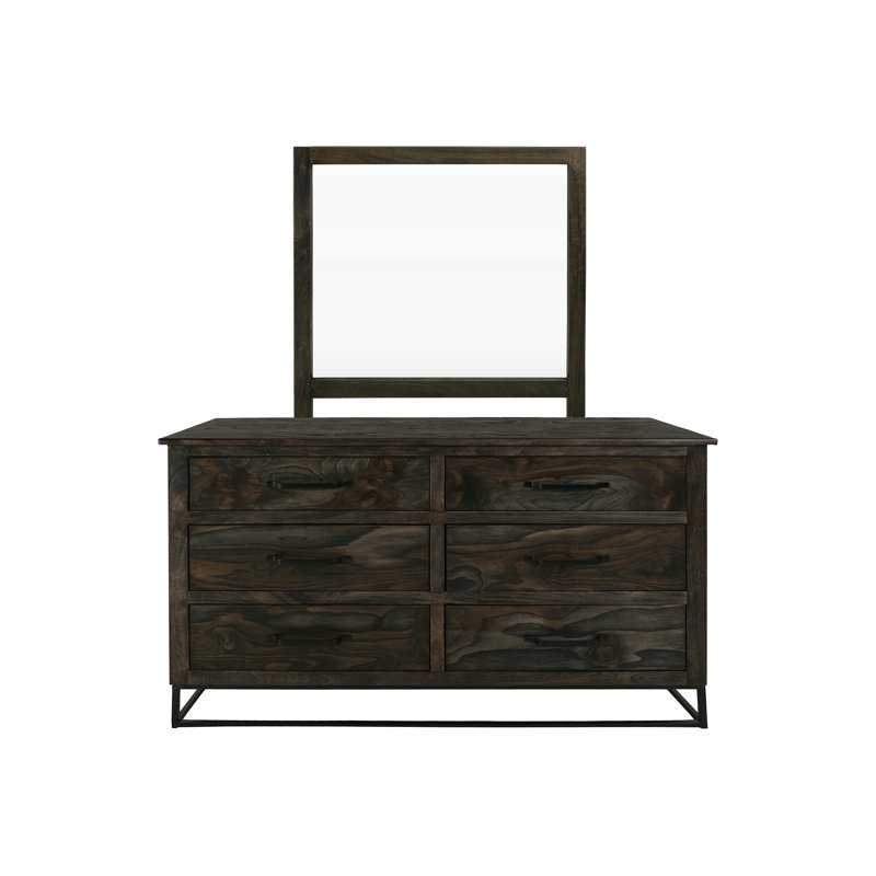 Commode 6 tiroirs, Noir