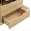 Table basse multifonctionnelle à plateau relevable avec rangement et tabourets cachés, table centrale moderne multifonctionnelle avec 4 tabourets et roulettes, parfaite pour les espaces de vie modernes - couleur naturelle