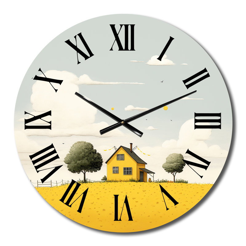 Horloge murale jaune, Petit