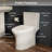 MaceratingFlo Skirted Rear Outlet Toilet with Tornado Flush, 17.6" Soft-Close Seat, 7" Rough-In, Extension Pipes Included