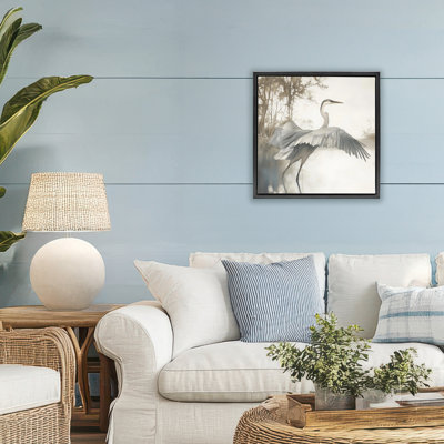 Feathers On Water Floating Frame, design by Mona Grace