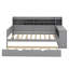 Lit de jour en bois Trundle - tablettes de rangement, bureau d'étude (conception multifonctionnelle)-1995178893-1995178895